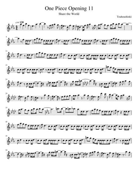 Free Sheet Music One Piece Opening 11