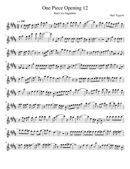 Free Sheet Music One Piece Opening 12