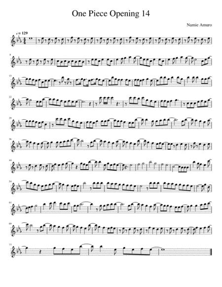 One Piece Opening 14 Sheet Music