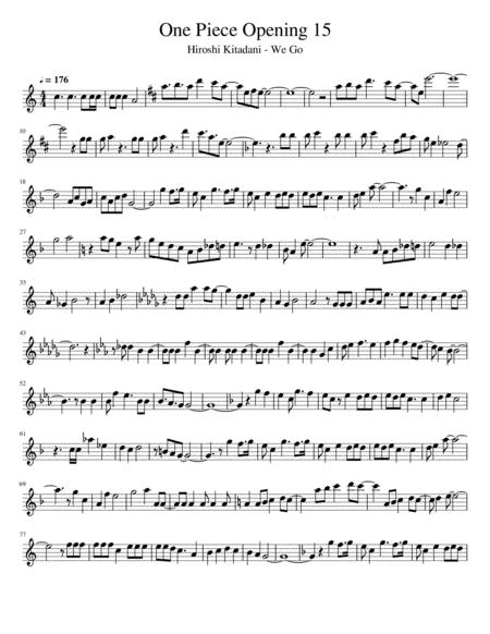 Free Sheet Music One Piece Opening 15