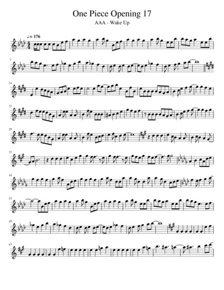 One Piece Opening 17 Sheet Music