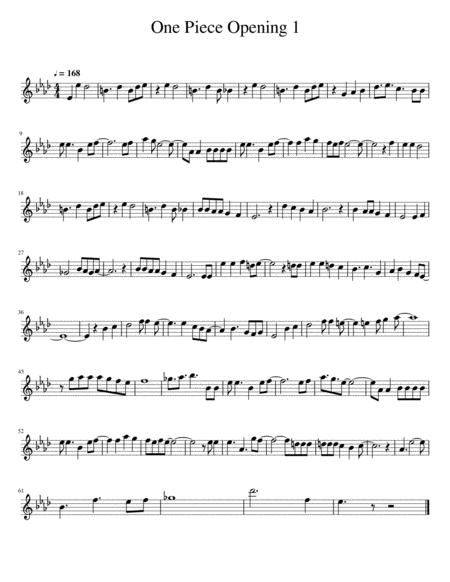 One Piece Opening 1 Sheet Music