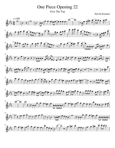 Free Sheet Music One Piece Opening 22