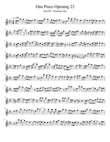 Free Sheet Music One Piece Opening 23