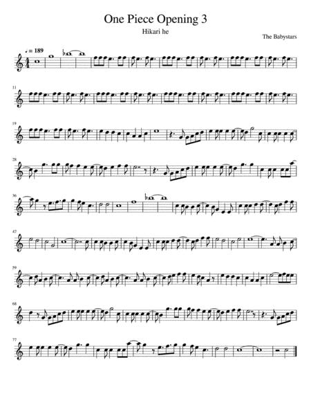 One Piece Opening 3 Sheet Music