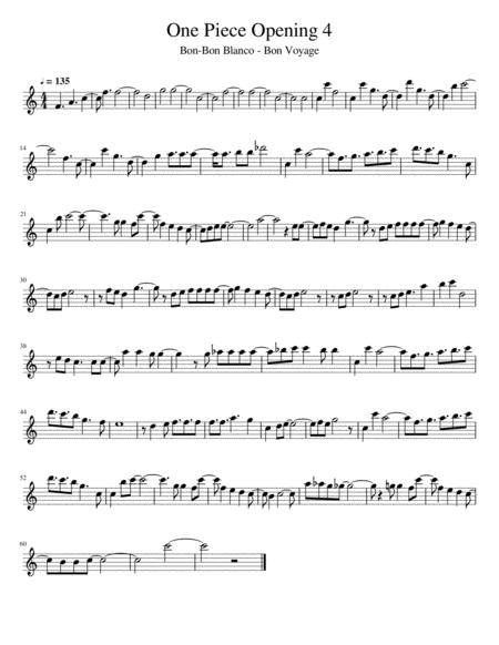 One Piece Opening 4 Sheet Music