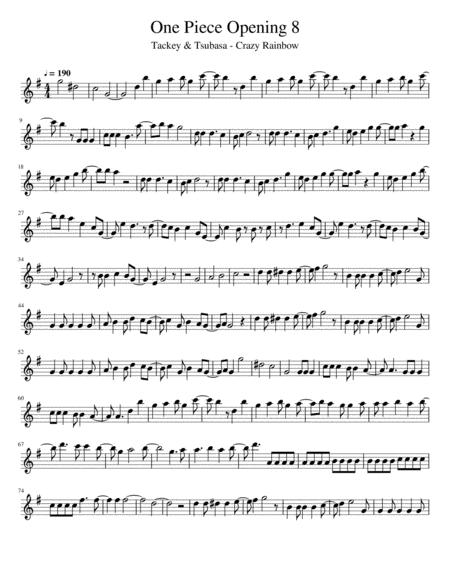 One Piece Opening 8 Sheet Music