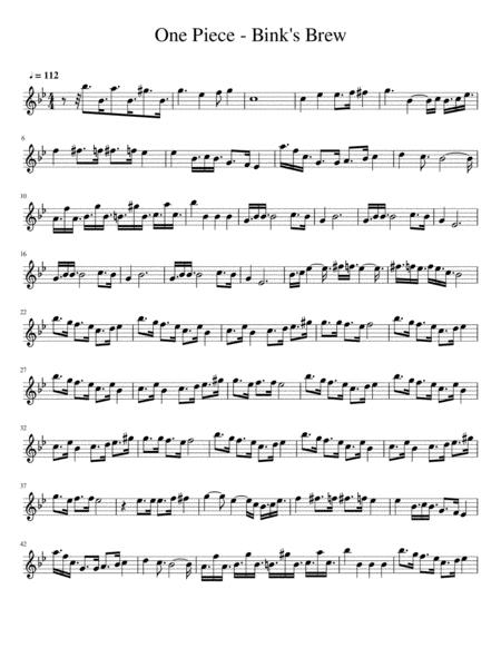 Free Sheet Music One Piece Ost Bink Brew