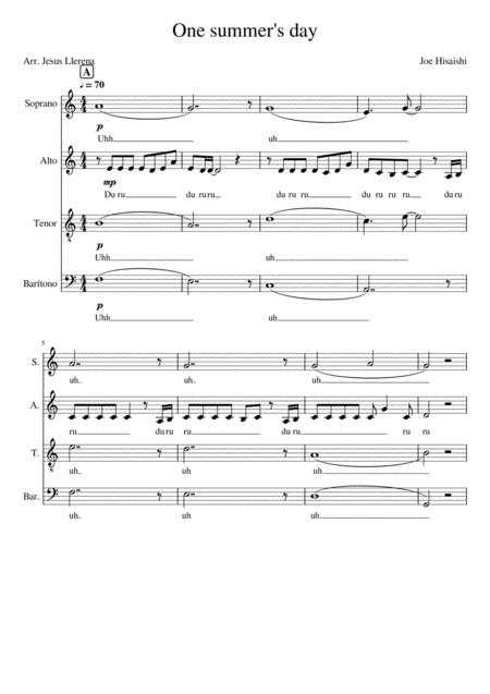 One Summer Day Satb Sheet Music