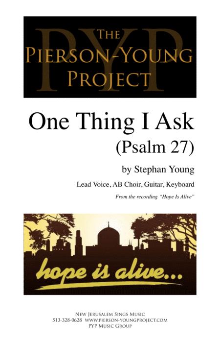 One Thing I Ask Psalm 27 Sheet Music