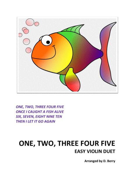 One Two Three Four Five Once I Caught A Fish Alive Easy Violin Duet Sheet Music