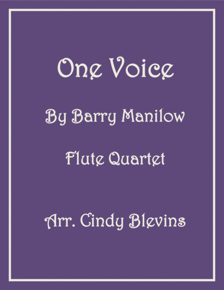 One Voice For Flute Quartet Sheet Music