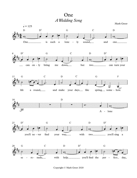 Free Sheet Music One