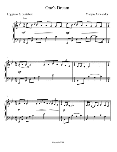 Ones Dream Sheet Music