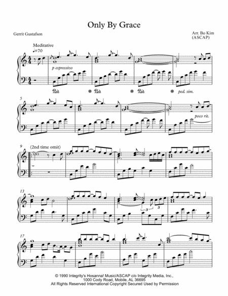 Free Sheet Music Only By Grace