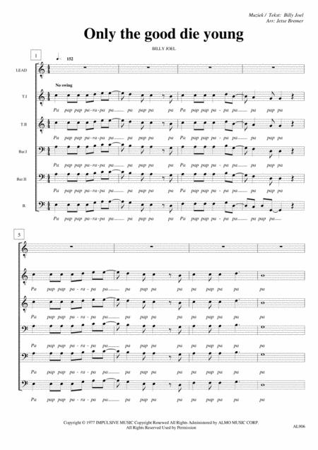 Only The Good Die Young Tttbbb Solo Tenor Sheet Music