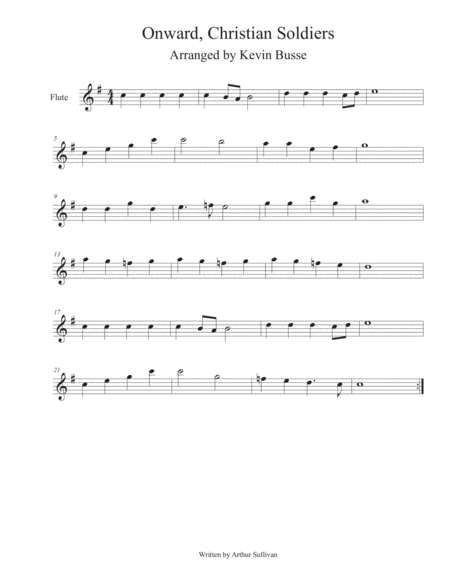 Onward Christian Soldiers Flute Sheet Music