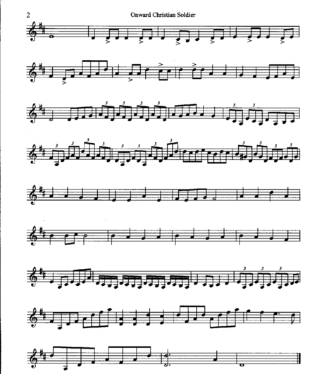 Onward Christian Soldiers Violin Part Sheet Music