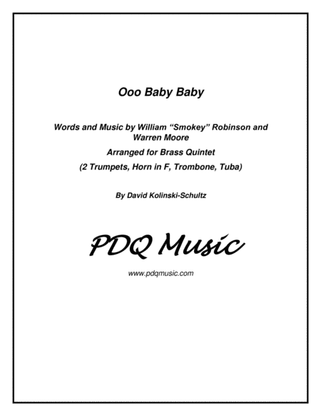 Ooo Baby Baby Sheet Music