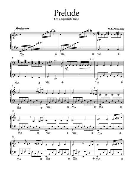 Op 1 No 2 Prelude Sheet Music