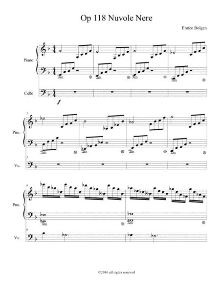 Free Sheet Music Op 118 Nuvole Nere