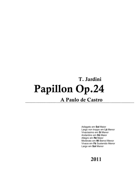 Free Sheet Music Op 24 Papillon