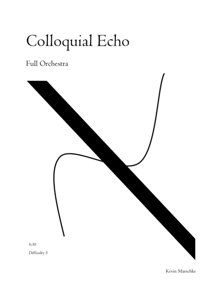 Free Sheet Music Op 4 Colloquial Echo For Full Orchestra