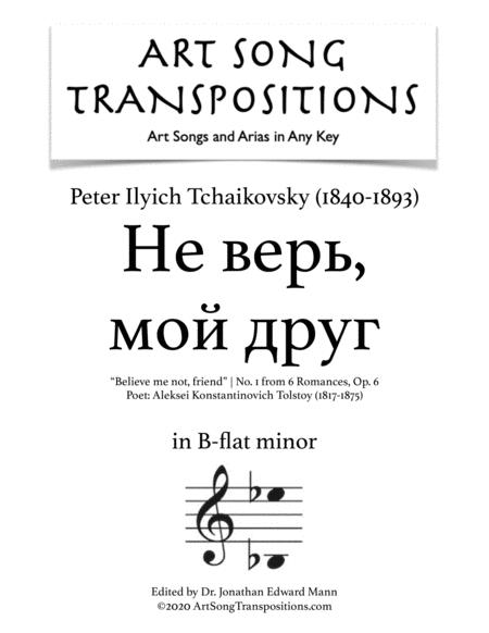 Free Sheet Music Op 6 No 1 Transposed To B Flat Minor