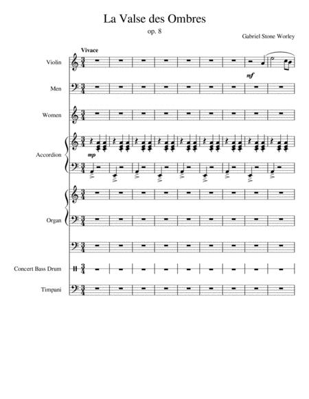 Free Sheet Music Op 7 La Valse Des Ombres