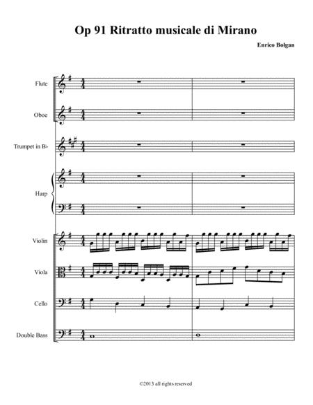 Op 91 Ritratto Musicale Di Mirano Sheet Music