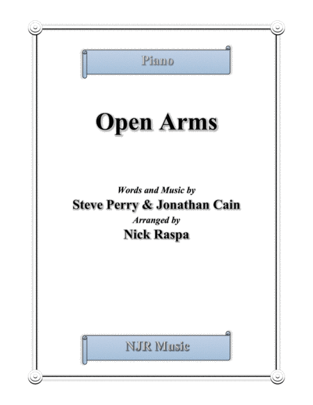 Open Arms Intermediate Piano Sheet Music