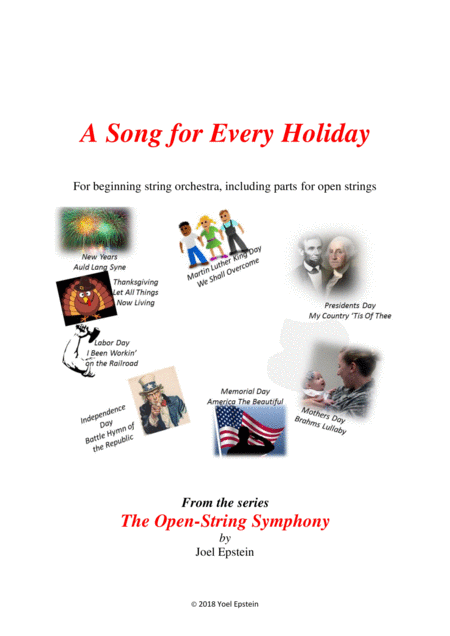 Open String Holidays A Song For Every Us Holiday For Violinists Of Mixed Skill Levels Sheet Music