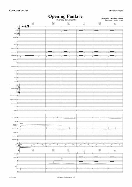 Opening Fanfare Sheet Music