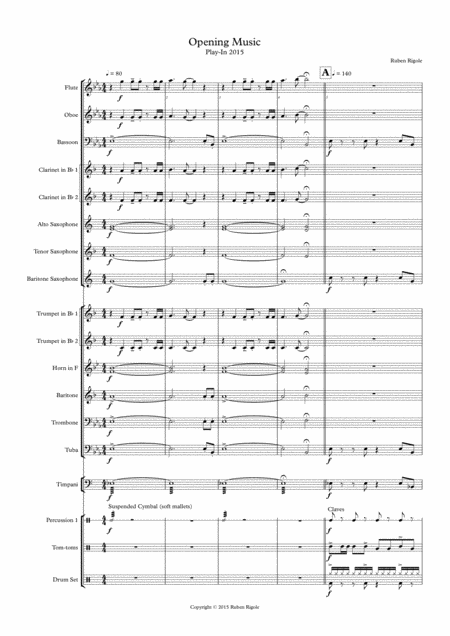 Opening Music Sheet Music