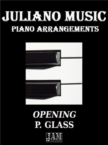 Opening P Glass Easy Piano Arrangement Sheet Music