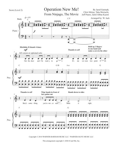 Operation New Me Level 2 Expanded 2 Parts Sheet Music