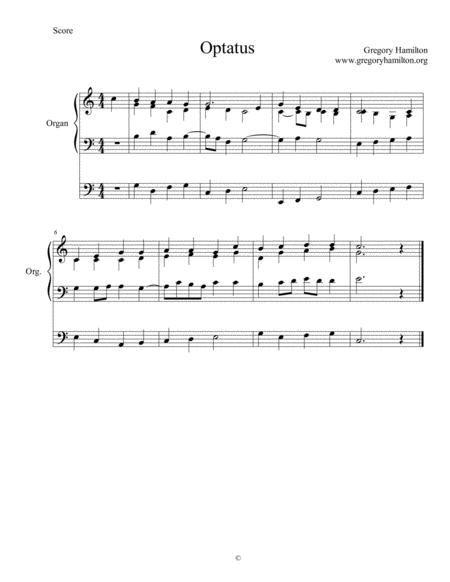 Optatus The Coming Of Our God Alternate Harmonization Sheet Music