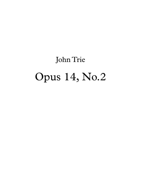 Opus 14 No 2 Guitar Tablature Sheet Music