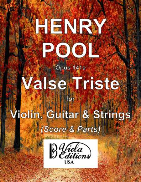 Opus 141a Valse Triste For Violin Guitar Strings In A La Score Parts Sheet Music