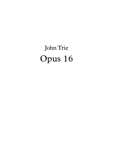 Opus 16 Guitar Tablature Sheet Music