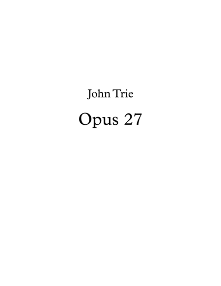 Free Sheet Music Opus 27