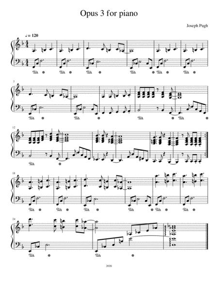 Opus 3 Sheet Music