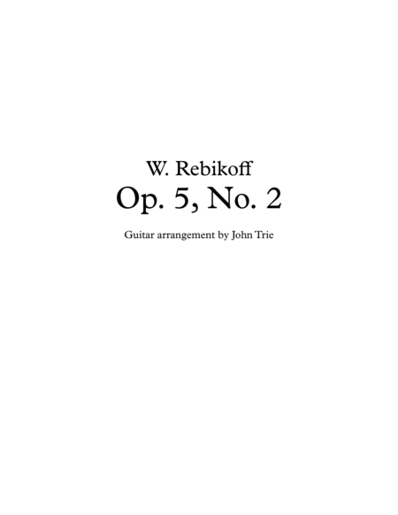 Free Sheet Music Opus 5 No 2 Tab