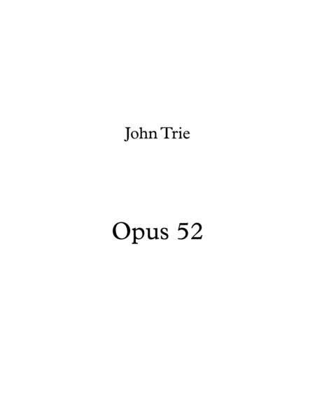 Opus 52 The Orient Express Sheet Music