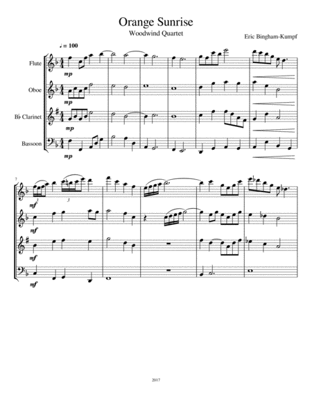 Orange Sunrise Sheet Music