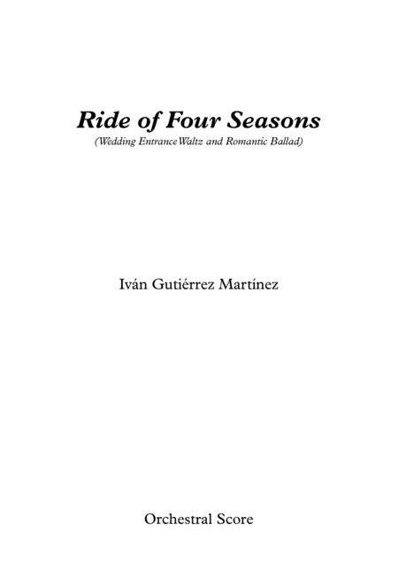 Free Sheet Music Orchestral Wedding Music Ride Of Four Seasons