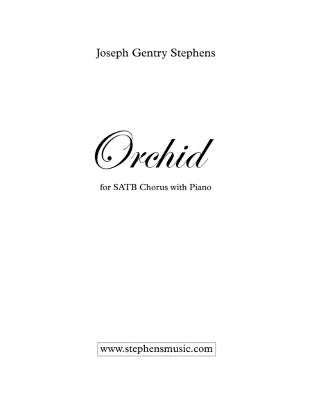 Orchid Sheet Music