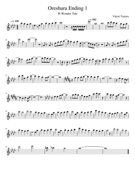 Oreshura Ending 1 Sheet Music