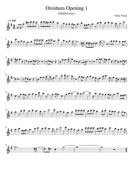 Free Sheet Music Oreshura Opening 1