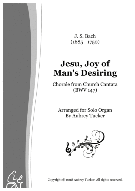 Organ Jesu Joy Of Mans Desiring Chorale From Church Cantata Bwv 147 Js Bach Sheet Music